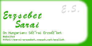 erzsebet sarai business card